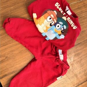 Zara Red Graphic Sweatshirt- Bluey Bingo